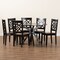 Baxton Studio Miela Modern and Contemporary Two-Tone Dark Brown and Walnut Brown Finished Wood 7-Piece Dining Set 179-11389-10894-Zoro - alternate 8